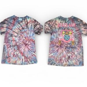 Simply Southern Beach Hair Don’t Care Graphic Tie-Dye Short Sleeve Shirt Size M
